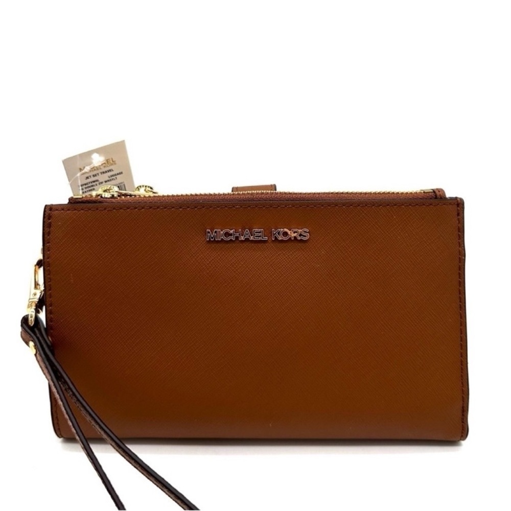 Michael Kors Large Double Zip Wallet Wristlet Luggage